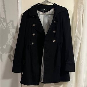 H&M Women's Black Trench Coat